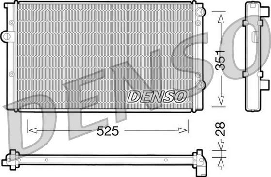 Denso DRM32028 - Радіатор, охолодження двигуна autocars.com.ua