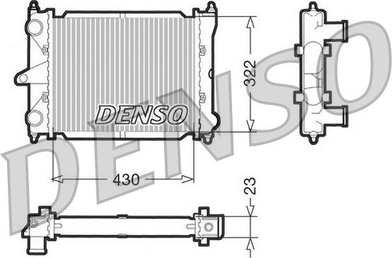 Denso DRM32033 - Радіатор, охолодження двигуна autocars.com.ua