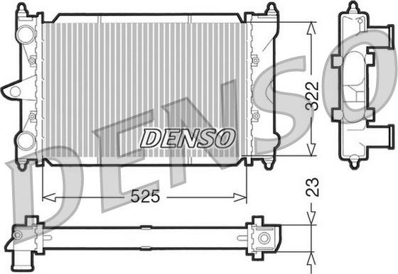 Denso DRM32034 - Радіатор, охолодження двигуна autocars.com.ua