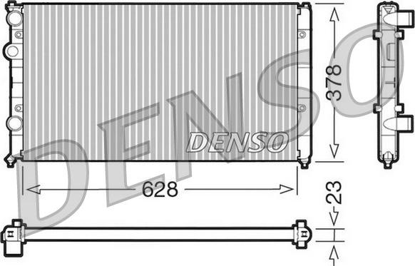 Denso DRM32035 - Радіатор, охолодження двигуна autocars.com.ua