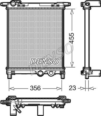 Denso DRM32036 - Радіатор, охолодження двигуна autocars.com.ua