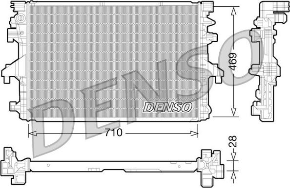 Denso DRM32038 - Радіатор, охолодження двигуна autocars.com.ua