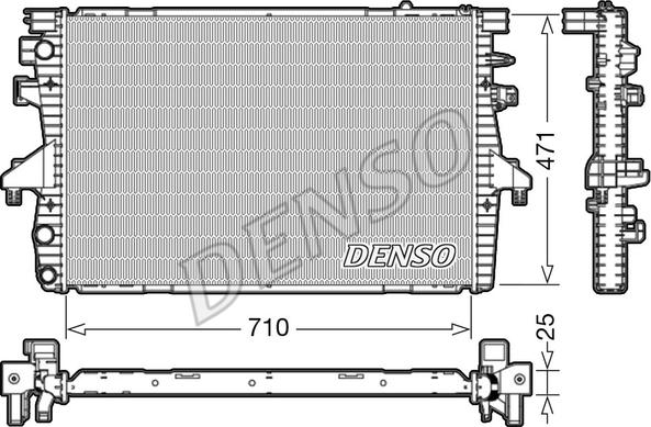 Denso DRM32039 - Радіатор, охолодження двигуна autocars.com.ua