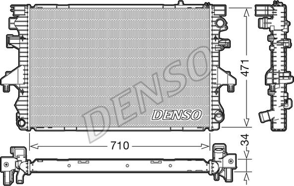 Denso DRM32040 - Радіатор, охолодження двигуна autocars.com.ua