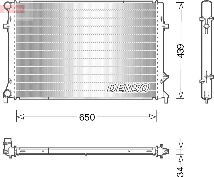 Denso DRM32042 - Радіатор, охолодження двигуна autocars.com.ua