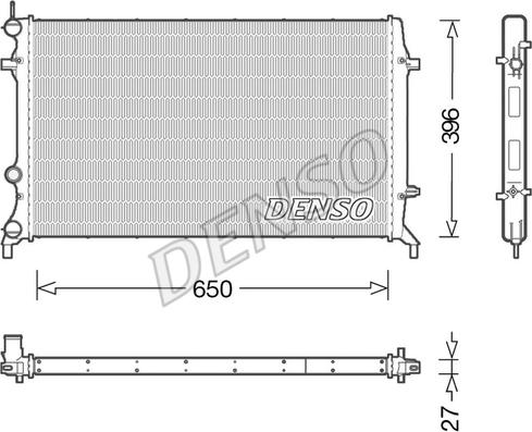 Denso DRM32043 - Радіатор, охолодження двигуна autocars.com.ua