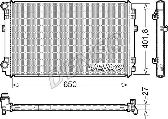 Denso DRM32048 - Радіатор, охолодження двигуна autocars.com.ua