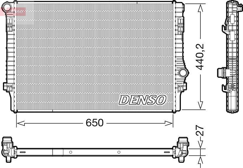 Denso DRM32049 - Радіатор, охолодження двигуна autocars.com.ua
