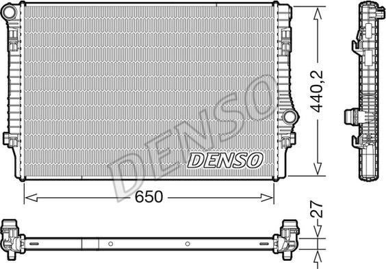 Denso DRM32049 - Радіатор, охолодження двигуна autocars.com.ua