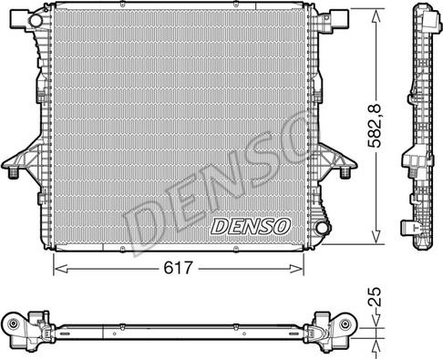 Denso DRM32052 - Радіатор, охолодження двигуна autocars.com.ua