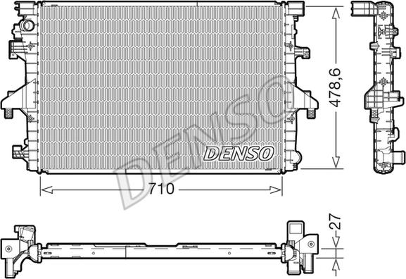 Denso DRM32055 - Радіатор, охолодження двигуна autocars.com.ua