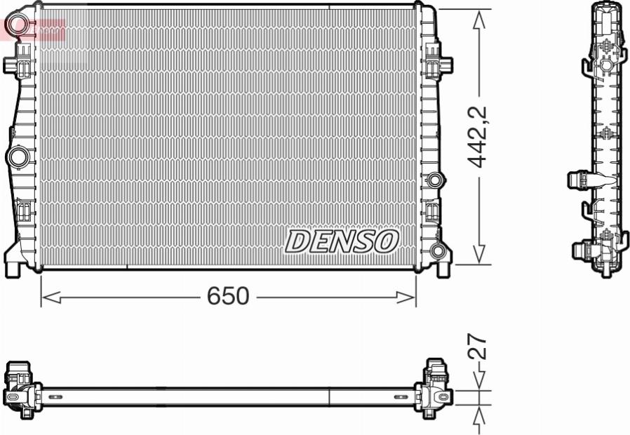 Denso DRM32058 - Радіатор, охолодження двигуна autocars.com.ua