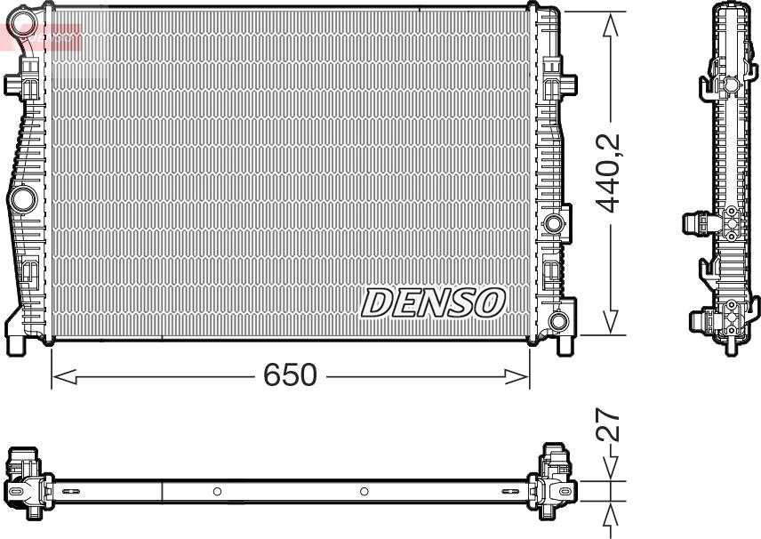 Denso DRM32061 - Радіатор, охолодження двигуна autocars.com.ua