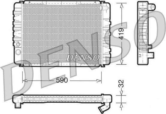 Denso DRM33001 - Радиатор, охлаждение двигателя autodnr.net