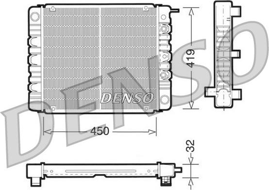 Denso DRM33002 - Радіатор, охолодження двигуна autocars.com.ua