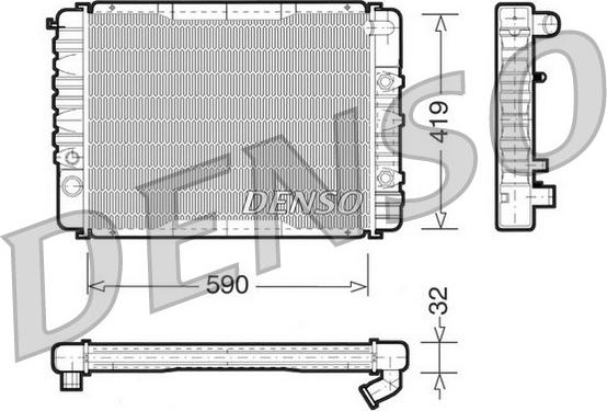 Denso DRM33003 - Радіатор, охолодження двигуна autocars.com.ua