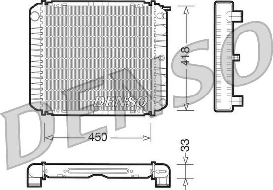 Denso DRM33004 - Радиатор, охлаждение двигателя avtokuzovplus.com.ua