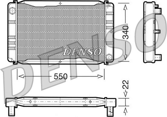 Denso DRM33012 - Радіатор, охолодження двигуна autocars.com.ua