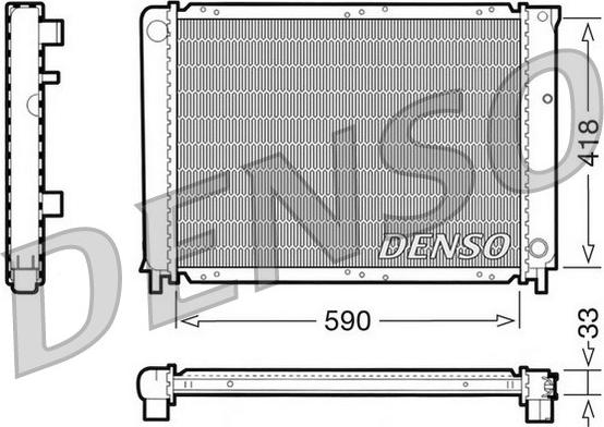 Denso DRM33031 - Радіатор, охолодження двигуна autocars.com.ua