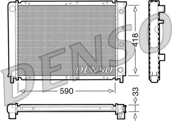 Denso DRM33032 - Радиатор, охлаждение двигателя avtokuzovplus.com.ua