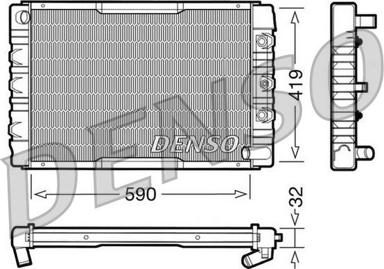 Denso DRM33034 - Радіатор, охолодження двигуна autocars.com.ua