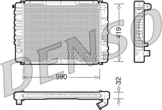 Denso DRM33035 - Радиатор, охлаждение двигателя autodnr.net