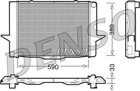 Denso DRM33040 - Радіатор, охолодження двигуна autocars.com.ua
