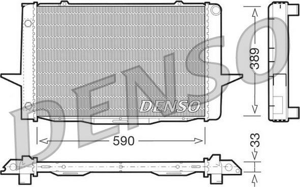 Denso DRM33041 - Радіатор, охолодження двигуна autocars.com.ua