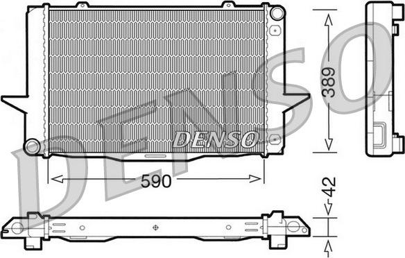 Denso DRM33042 - Радіатор, охолодження двигуна autocars.com.ua