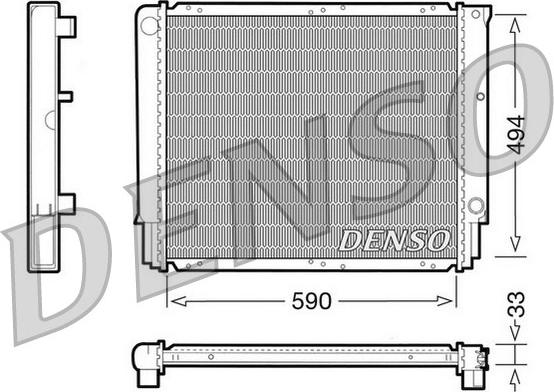 Denso DRM33050 - Радіатор, охолодження двигуна autocars.com.ua