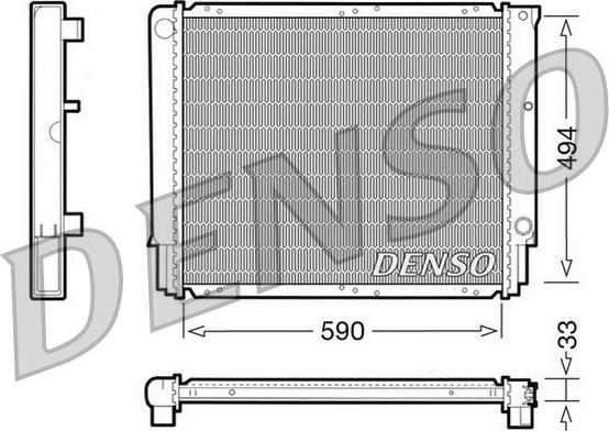 Denso DRM33050 - Радиатор, охлаждение двигателя avtokuzovplus.com.ua