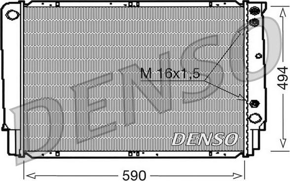 Denso DRM33053 - Радиатор, охлаждение двигателя avtokuzovplus.com.ua