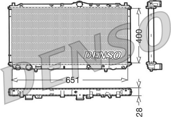 Denso DRM33060 - Радиатор, охлаждение двигателя avtokuzovplus.com.ua