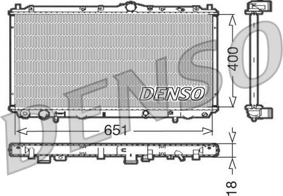 Denso DRM33061 - Радиатор, охлаждение двигателя autodnr.net
