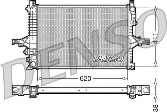 Denso DRM33065 - Радіатор, охолодження двигуна autocars.com.ua