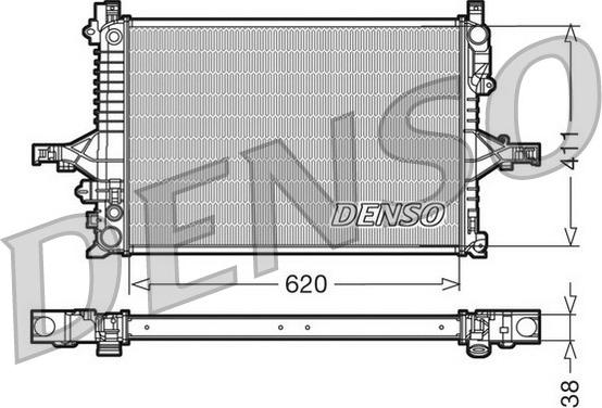 Denso DRM33066 - Радіатор, охолодження двигуна autocars.com.ua