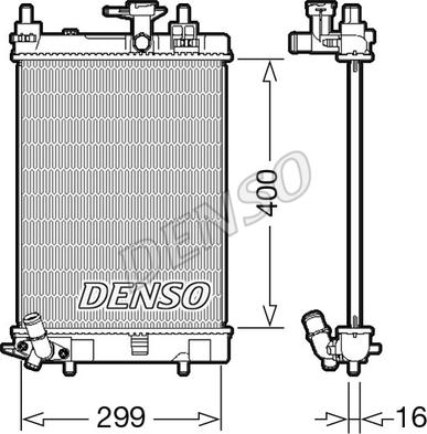 Denso DRM35003 - Радиатор, охлаждение двигателя avtokuzovplus.com.ua