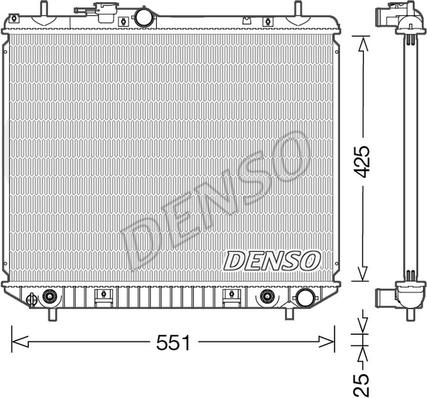 Denso DRM35005 - Радіатор, охолодження двигуна autocars.com.ua