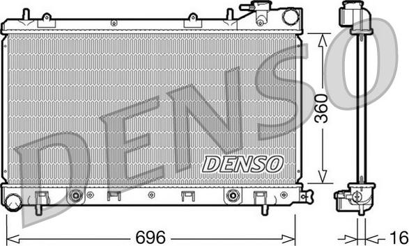 Denso DRM36002 - Радіатор, охолодження двигуна autocars.com.ua