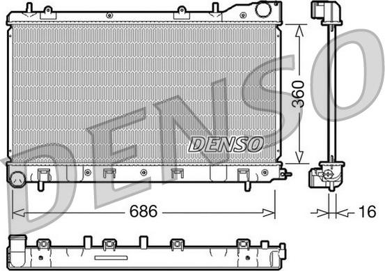 Denso DRM36004 - Радіатор, охолодження двигуна autocars.com.ua