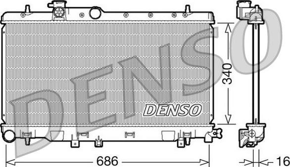 Denso DRM36006 - Радіатор, охолодження двигуна autocars.com.ua