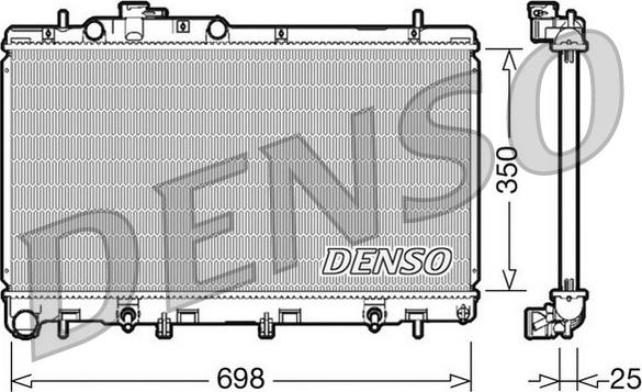 Denso DRM36011 - Радиатор, охлаждение двигателя avtokuzovplus.com.ua