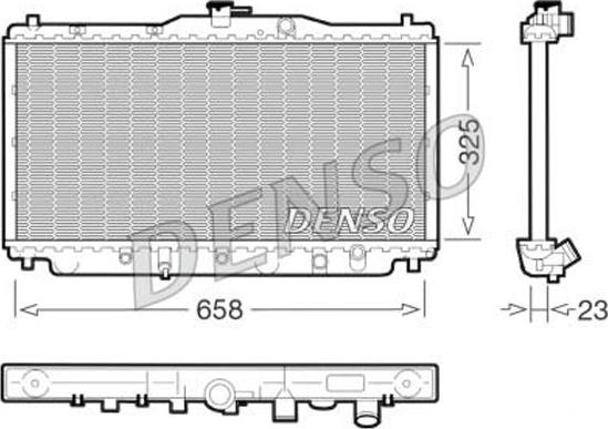 Denso DRM40001 - Радіатор, охолодження двигуна autocars.com.ua