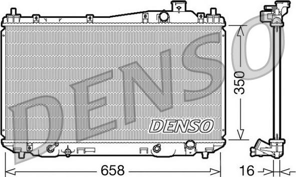 Denso DRM40008 - Радиатор, охлаждение двигателя avtokuzovplus.com.ua