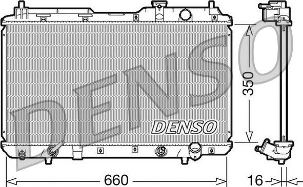 Denso DRM40010 - Радиатор, охлаждение двигателя avtokuzovplus.com.ua