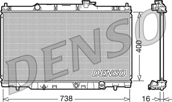 Denso DRM40011 - Радіатор, охолодження двигуна autocars.com.ua