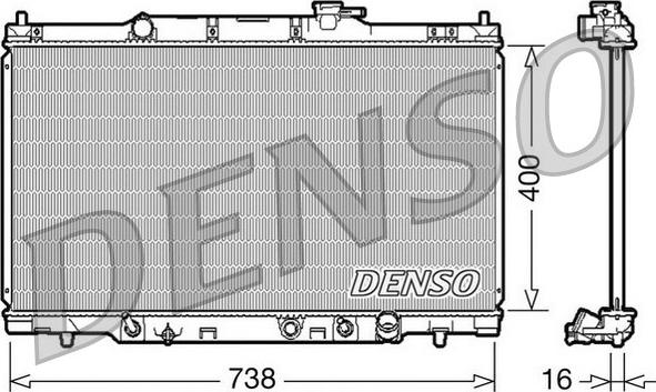 Denso DRM40012 - Радіатор, охолодження двигуна autocars.com.ua