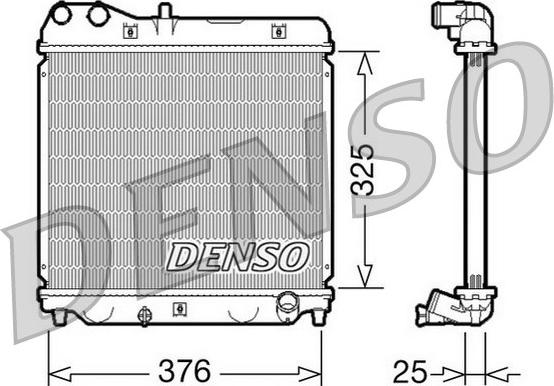 Denso DRM40015 - Радіатор, охолодження двигуна autocars.com.ua