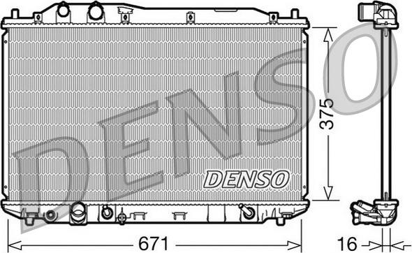 Denso DRM40018 - Радиатор, охлаждение двигателя autodnr.net