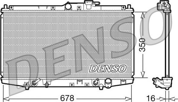 Denso DRM40020 - Радиатор, охлаждение двигателя avtokuzovplus.com.ua